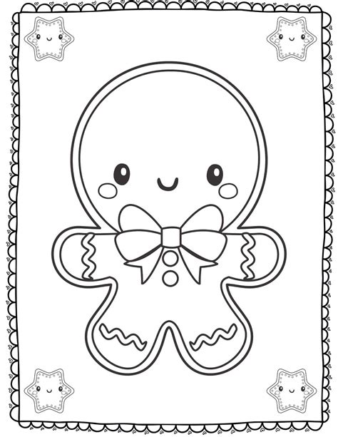 Gingerbread Man Coloring Page