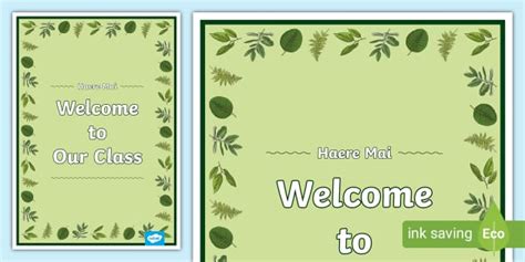 NZ Native Botanical Welcome Sign (teacher made) - Twinkl