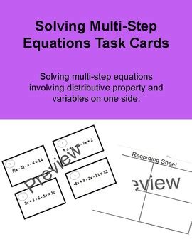 Image result for How to Solve Multi-Step Equations with Variables On One Side