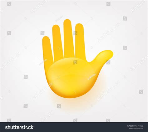 Human Hand Stop Sign Vector Emoji Stock Vector (Royalty Free) 1761781022