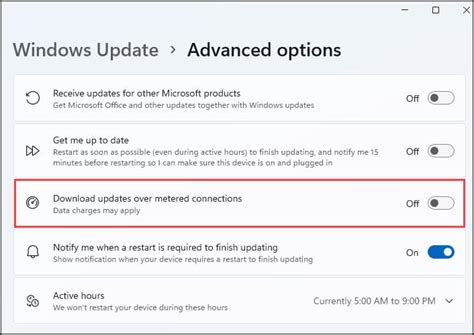 Metered Connection Setting 的图像结果