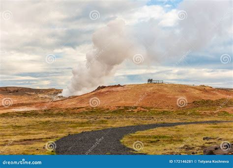 Gunnuhver Hot Springs Spectacular Landscape with Steam. Iceland ...