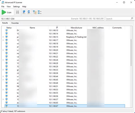 Angry IP Scanner 的图像结果