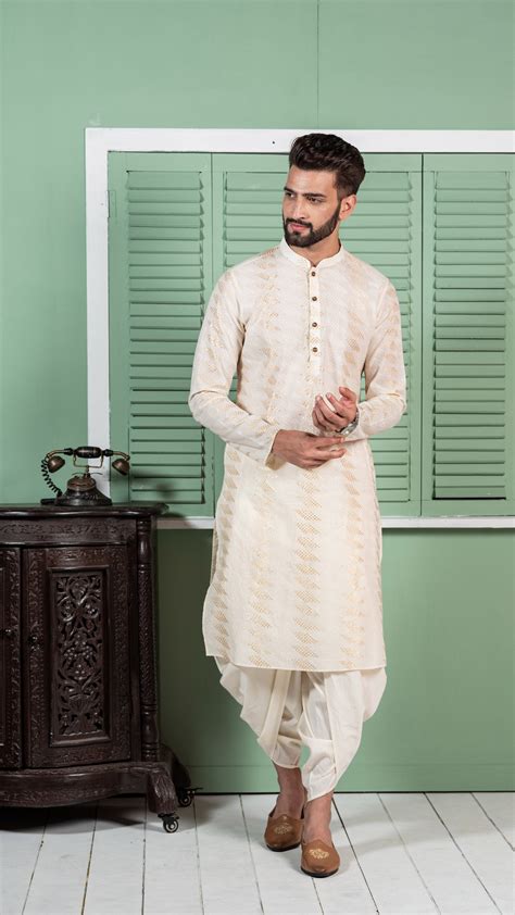 Kisah Men White Kurta (Set of 1) - Kisah
