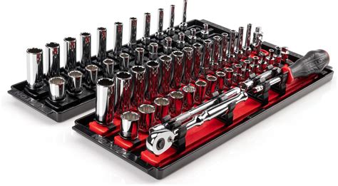 Socket Set 74-Piece 1/4" Drive - SAE & Metric, Shallow & Deep Sockets ...