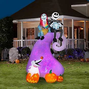 Gemmy 9.5' Airblown Inflatable Jack Skellington & Sally Scene | BJ's ...