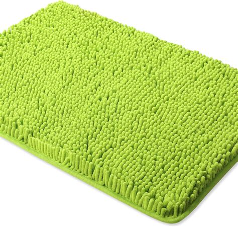 Amazon.com: Yeaban Lime Green Bathroom Rugs – Thick Chenille Bath Mats ...