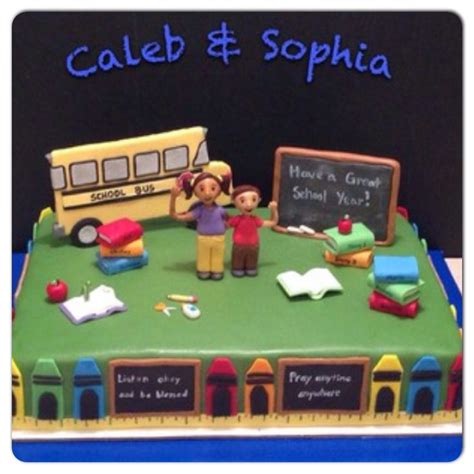 Caleb and Sophia back to school cake @kates_cakes | Caleb and sophia ...