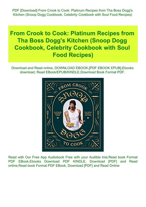 PDF [Download] From Crook to Cook Platinum Recipes from Tha Boss Dogg ...