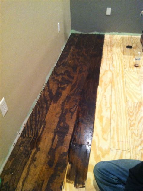 Diy Burned Plywood Flooring