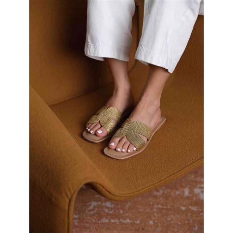 Buy Eridani Aisha Gold Metallic Flats Online