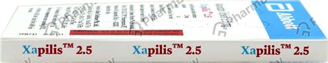 Buy Xapilis 2.5 MG Tablet (14) Online at Flat 15% OFF | PharmEasy