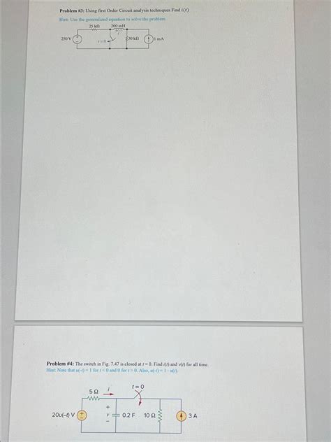 Image result for First Order Circuit Problem