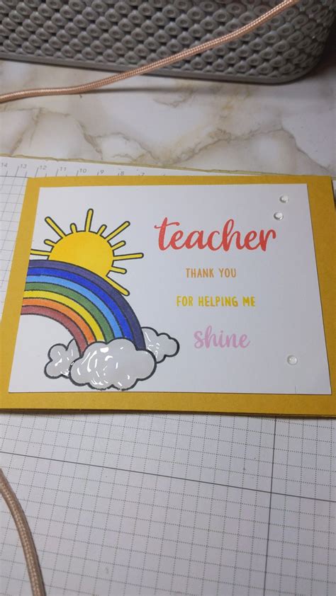 Handmade thank you teacher card | Handmade teachers day cards, Teacher ...