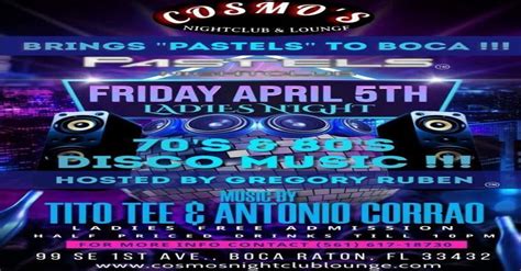 Cosmos Brings Pastels to Boca Raton, Cosmo's Nightclub & Lounge, Boca ...