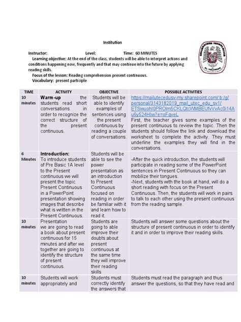 Reading Lesson Plan Examples 的图像结果