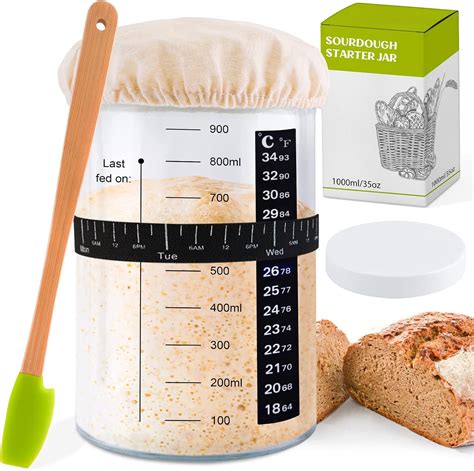 Sourdough Making Kit With Thermometer Sourdough Starter Kit With Wide ...