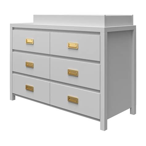 Ameriwood Home Monarch Hill Haven Dove Gray 6-Drawer Standard Dresser ...