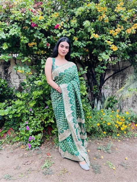 Bandhani Saree | Bandhej / Chunri / Gaji Silk Bandhani Sarees Online ...