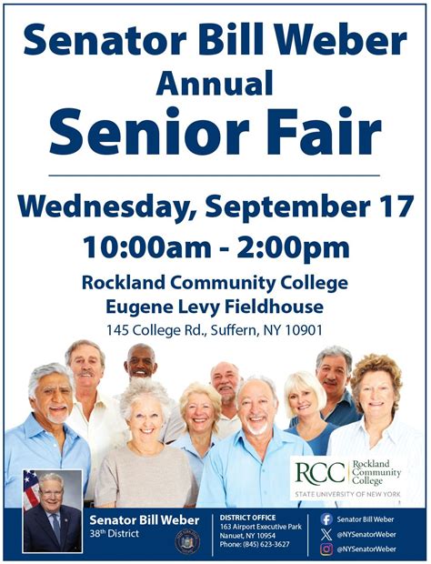 Senator Bill Webers Annual Senior Fair - 2025, rockland community ...
