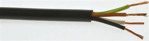 RS PRO | RS PRO 3184Y 2.5 mm² 4 Core Power Cable, H05VV-F, Black PVC ...