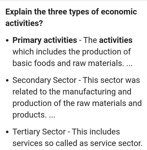 Explain different kind of economic activities? - EduRev Class 11 Question