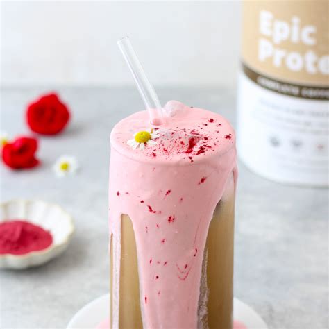 Rose Cold Foam Protein Latte - Sprout Living