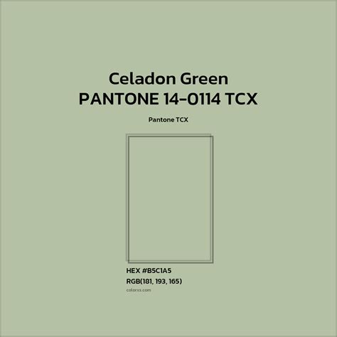 About PANTONE 14-0114 TCX - Celadon Green Color - Color codes ...
