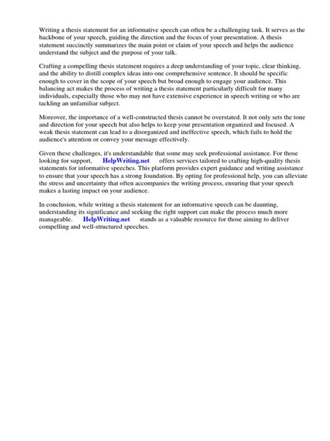 Informative Thesis Statement Examples 的图像结果