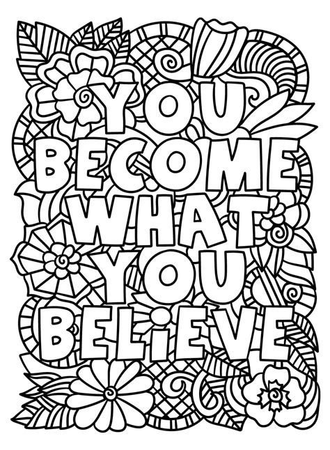 10 Inspirational Quotes Coloring Pages For Adults