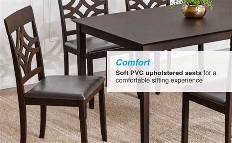 Nilkamal Tivoli Solid Rubber Wood Dining Set | 1 Year Warranty (4 ...