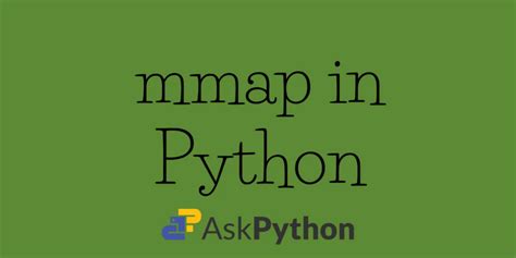 Image result for Mmap and Buffer in Python File Handling