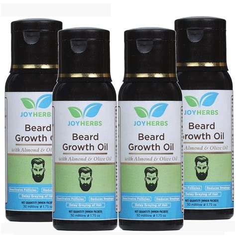 JOYHERBS Beard Growth Oil, 100% Natural Beard Oil for Men, Best Beard ...