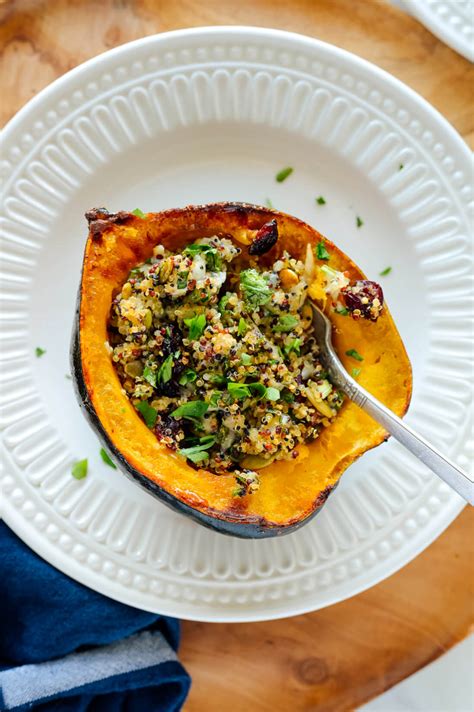 Vegetarian Stuffed Acorn Squash Recipe - Cookie and Kate