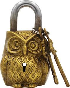 NATHAM Owl brass Lock With Handicraft work Door decoration Lock Lock ...