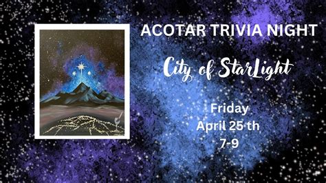 Acotar Trivia, Painting with a Twist (Montville, NJ), Towaco, 25 April ...