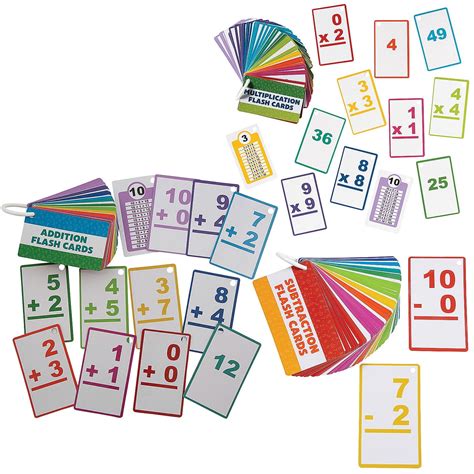 Fun Express Math Flash Card Sets on a Ring for 6 - Walmart.com