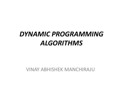 Image result for Advanced Dynamic Programming Algorithms