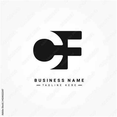 CF Initial Letter Logo - Minimal Vector Logo Stock Vector | Adobe Stock