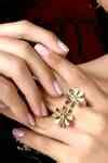 Buy Gold Plated Mashalla Floral Shaped Ring by Dugran By Dugristyle ...