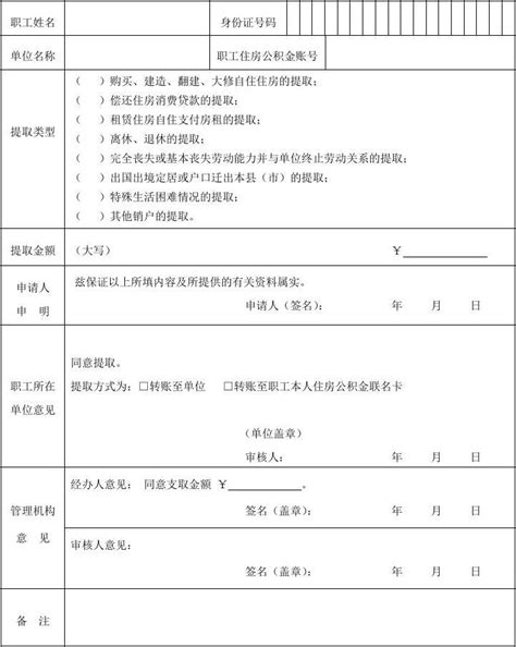 温州市住房公积金提取申请表(完整)_word文档在线阅读与下载_无忧文档