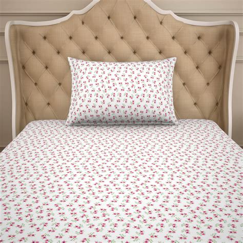 Buy SPACES Adonia Cotton 144TC Printed 2Pcs Single Bedsheet Set from ...