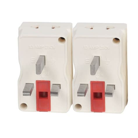 WOWSOME (2 Multiplug) 13A Type-G UK Flat Pin Fused Multi-Plug for India ...