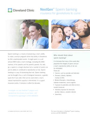 Fillable Online NextGen Sperm Banking Information Fax Email Print ...