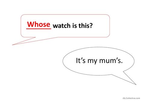 Who's or Whose grammar guide: English ESL powerpoints