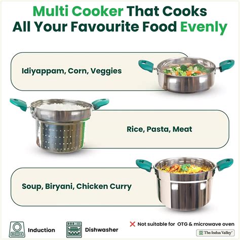 Buy Stainless Steel Idli Cooker/Multi Pot/vegetable steamer Set Online ...