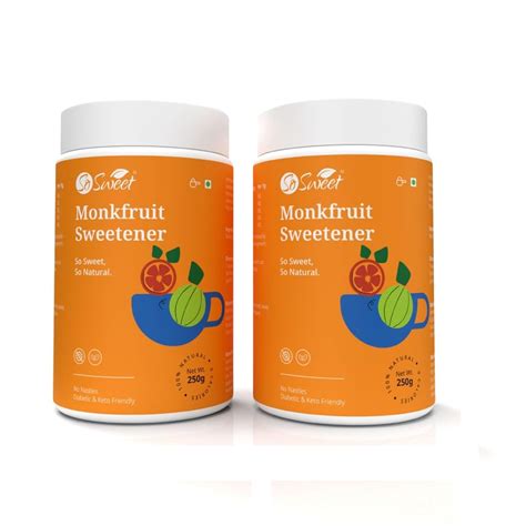 So Sweet Monk Fruit Sweetener - 100% Natural, Zero Calorie, 500gm ...