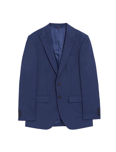 Buy Slim Fit Sharkskin Suit Jacket with Stretch at Marks & Spencer