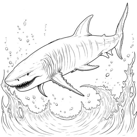Megalodon Coloring Page - Jace Printable