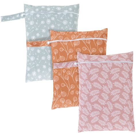 6Pcs Wet Bags with Zipper Closure Waterproof Wet Storage Bag Large ...